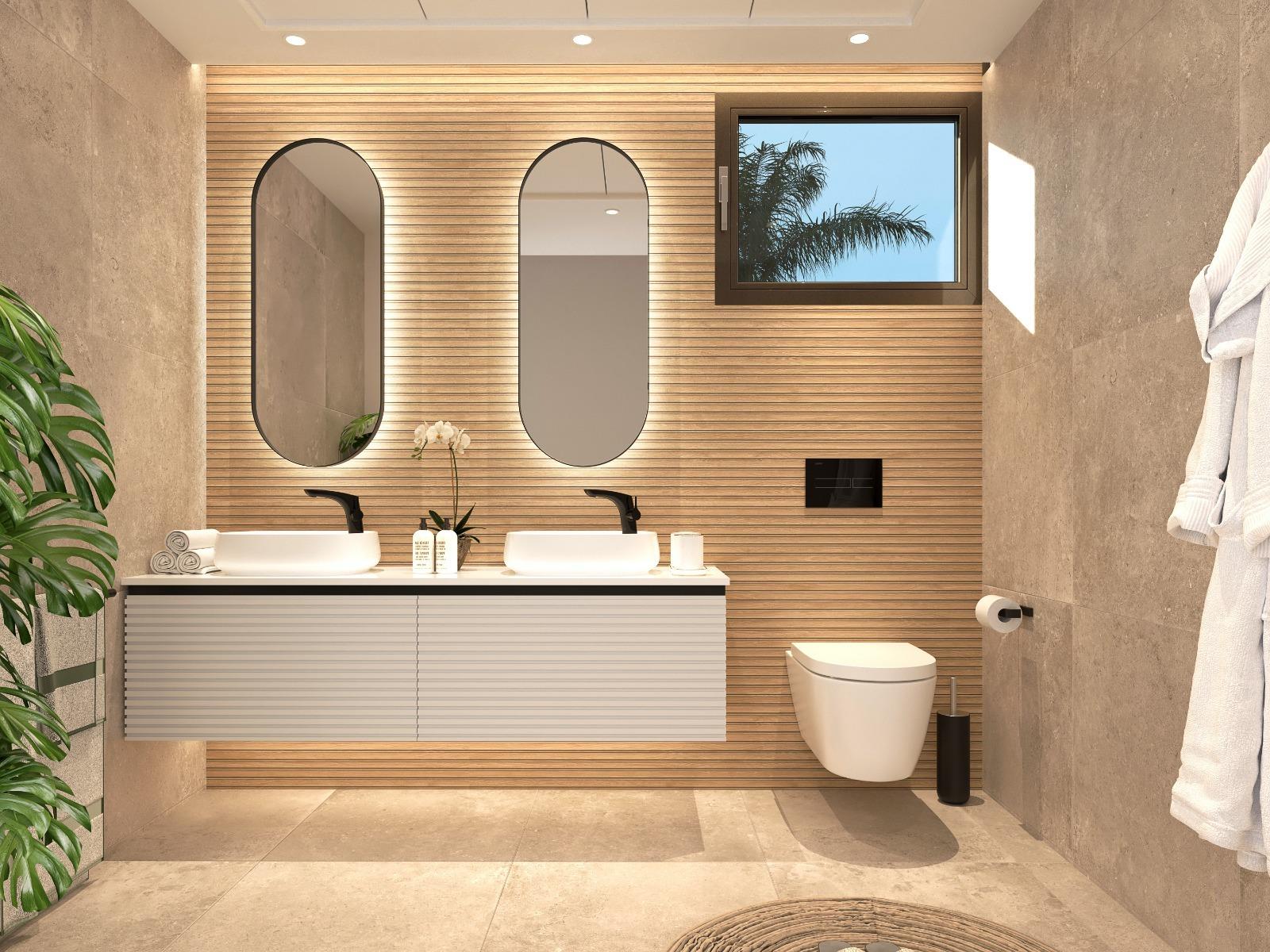 Modern semi detached villas with private pool in las filipinas-orihuela costa
