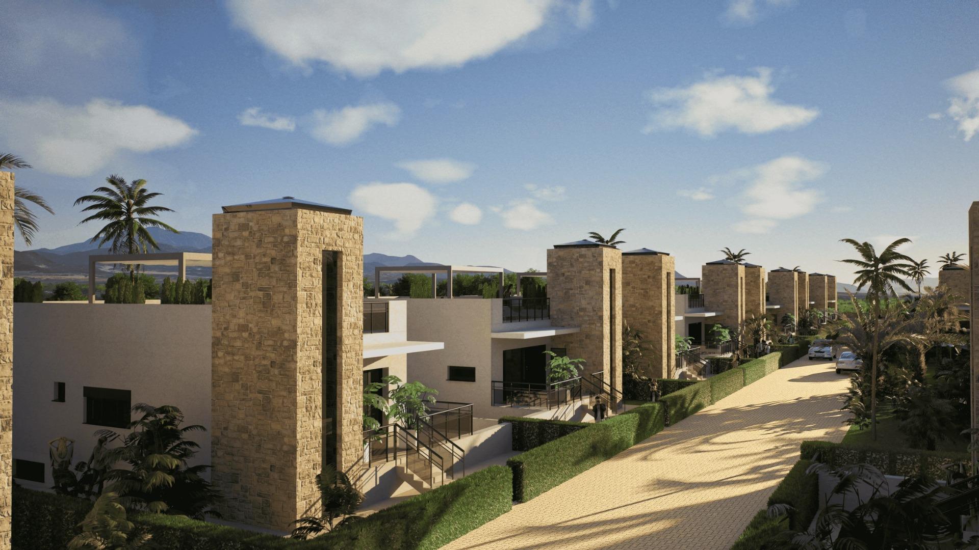 New build villas in camposol golf (mazarron-murcia) with private solarium and basement