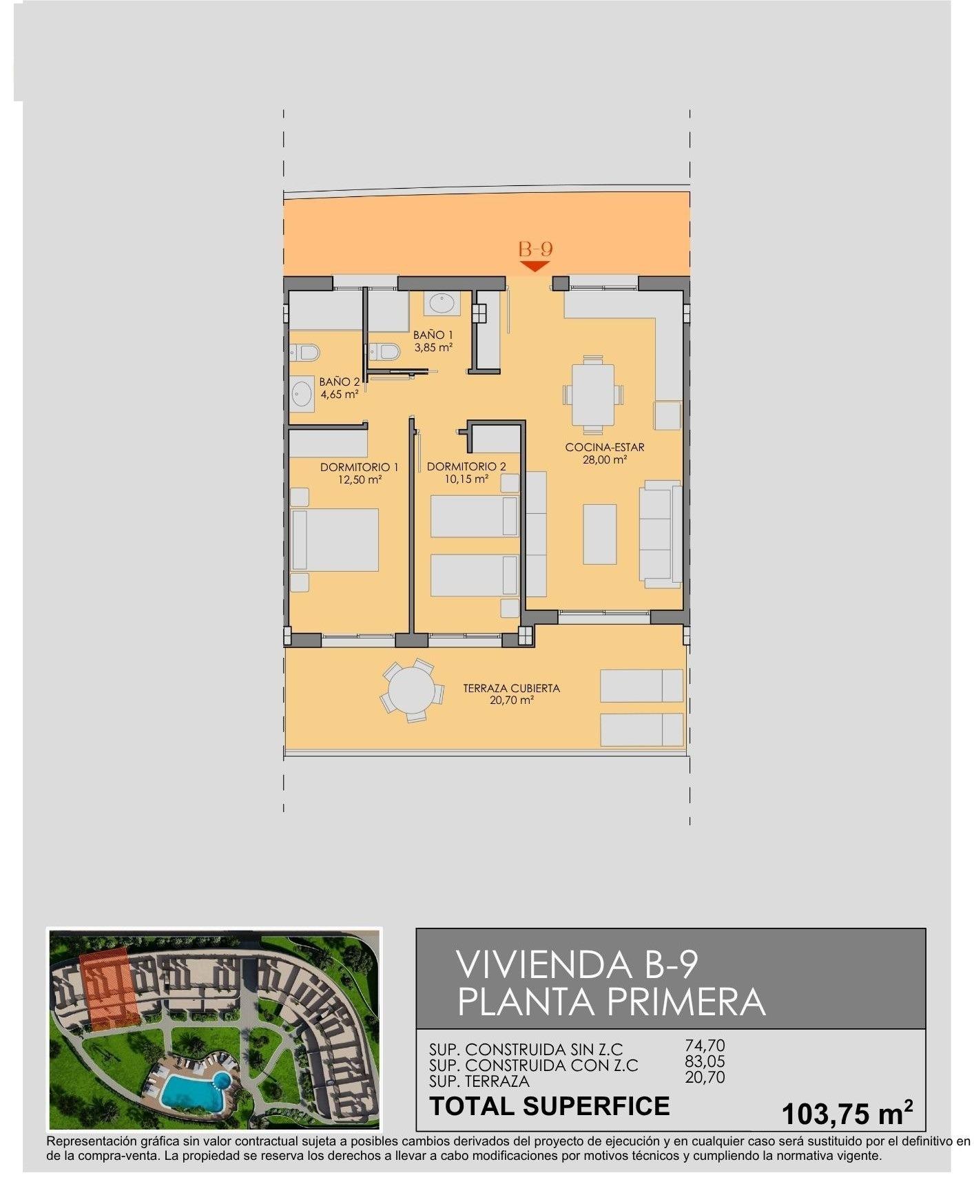 Luxury golf front apartments near the sea in los alcazares costa calida
