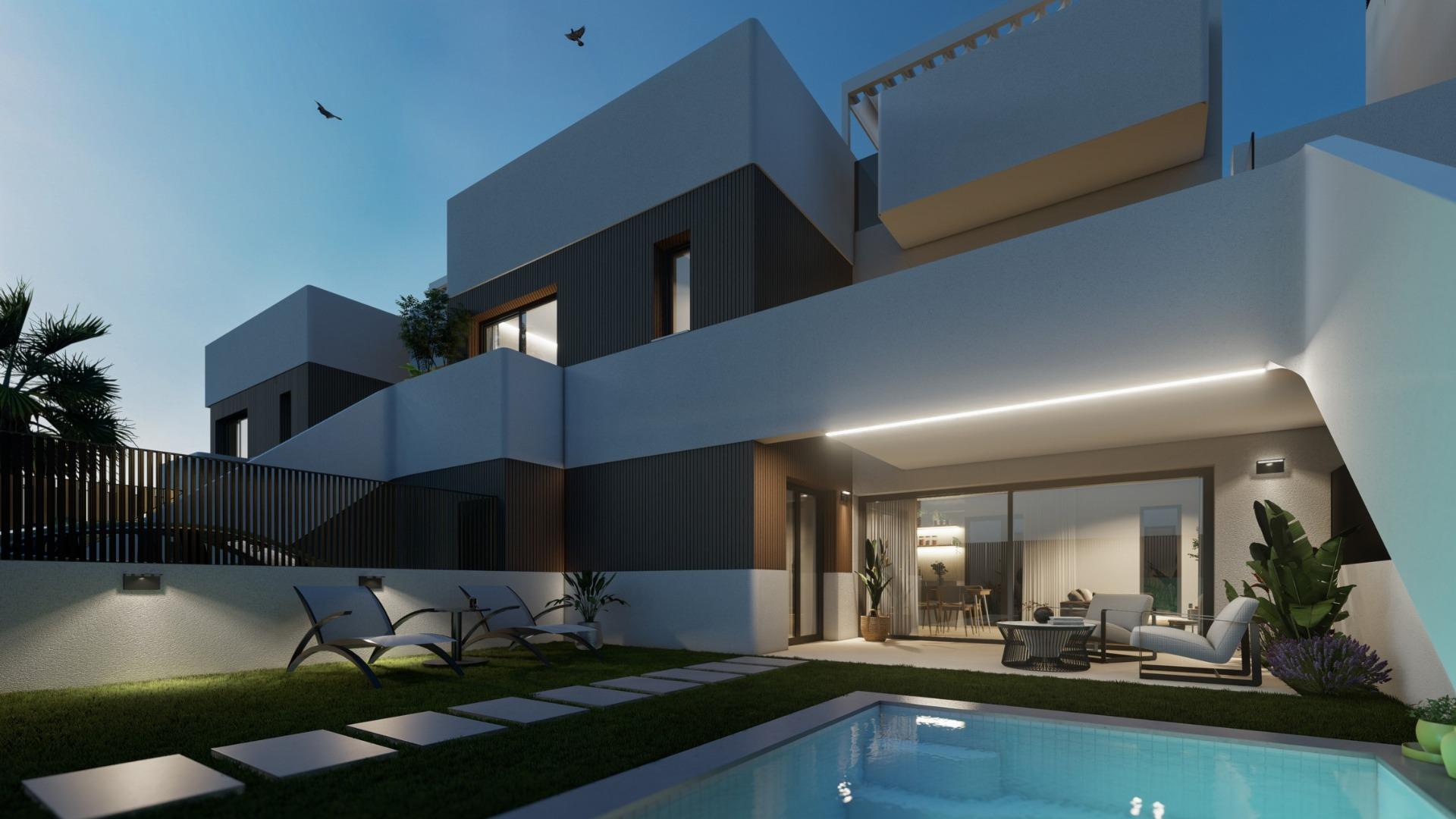 New build bungalows with private pool in san pedro del pinatar