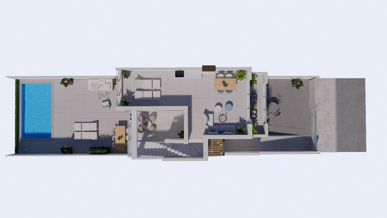 New-build townhouses on the frontline of la serena golf in los alcázares