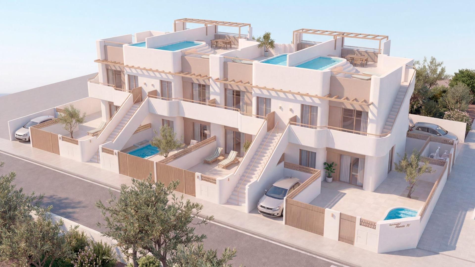 Exclusive new build bungalows with private pool in pilar de la horadada