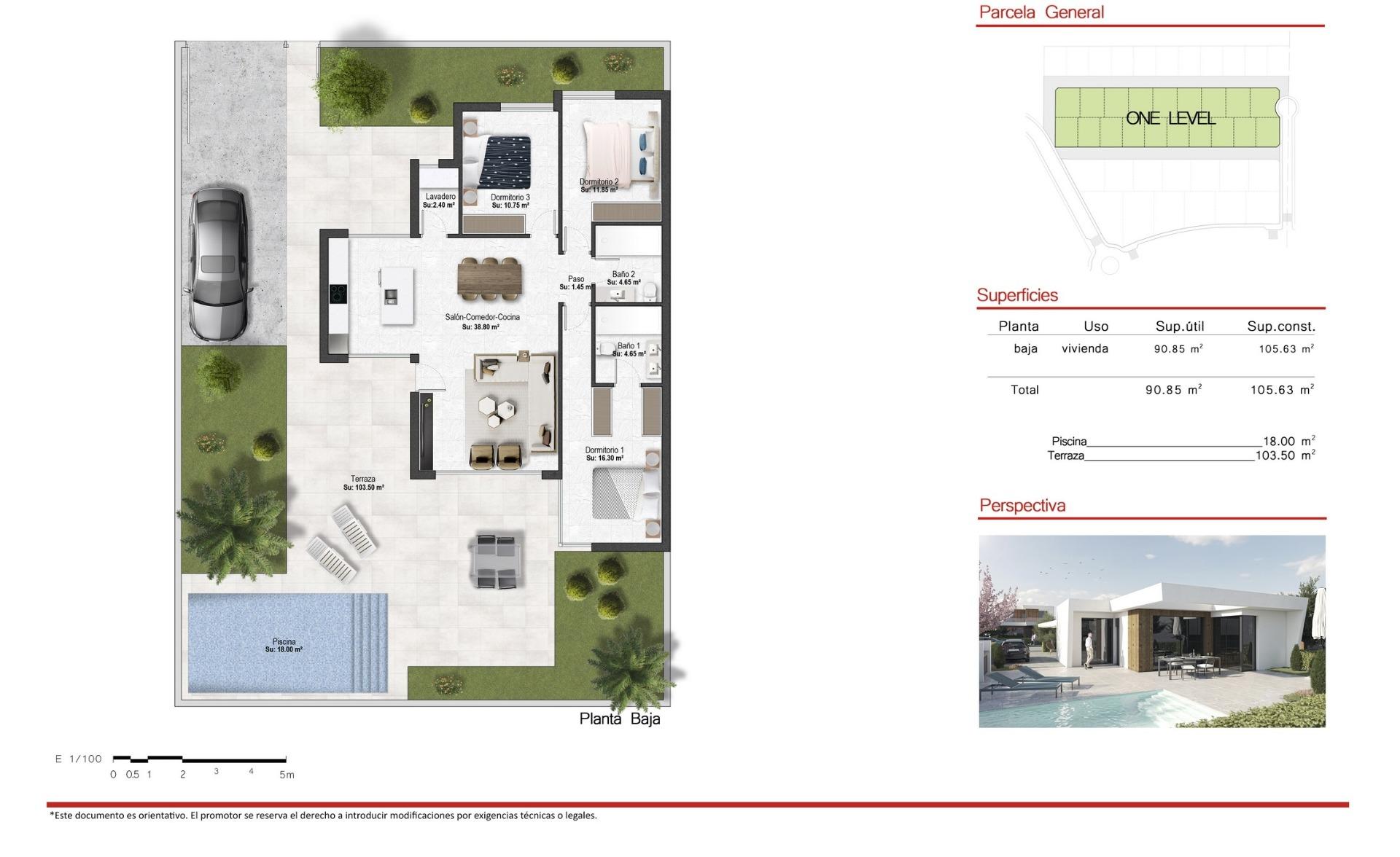 New build one level villas in altaona golf resort, murcia