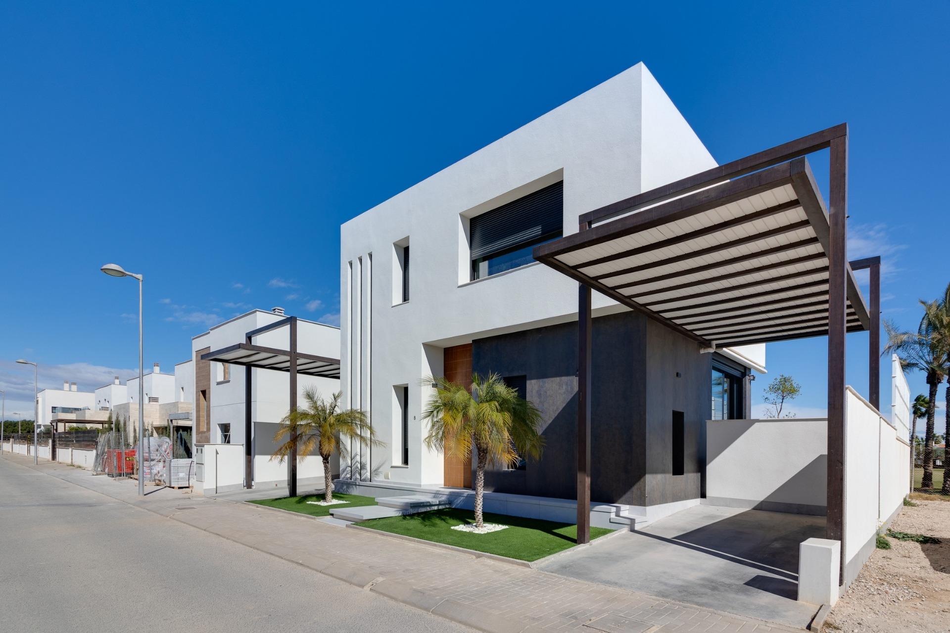 New build villas in pilar de la horadada on the golf course