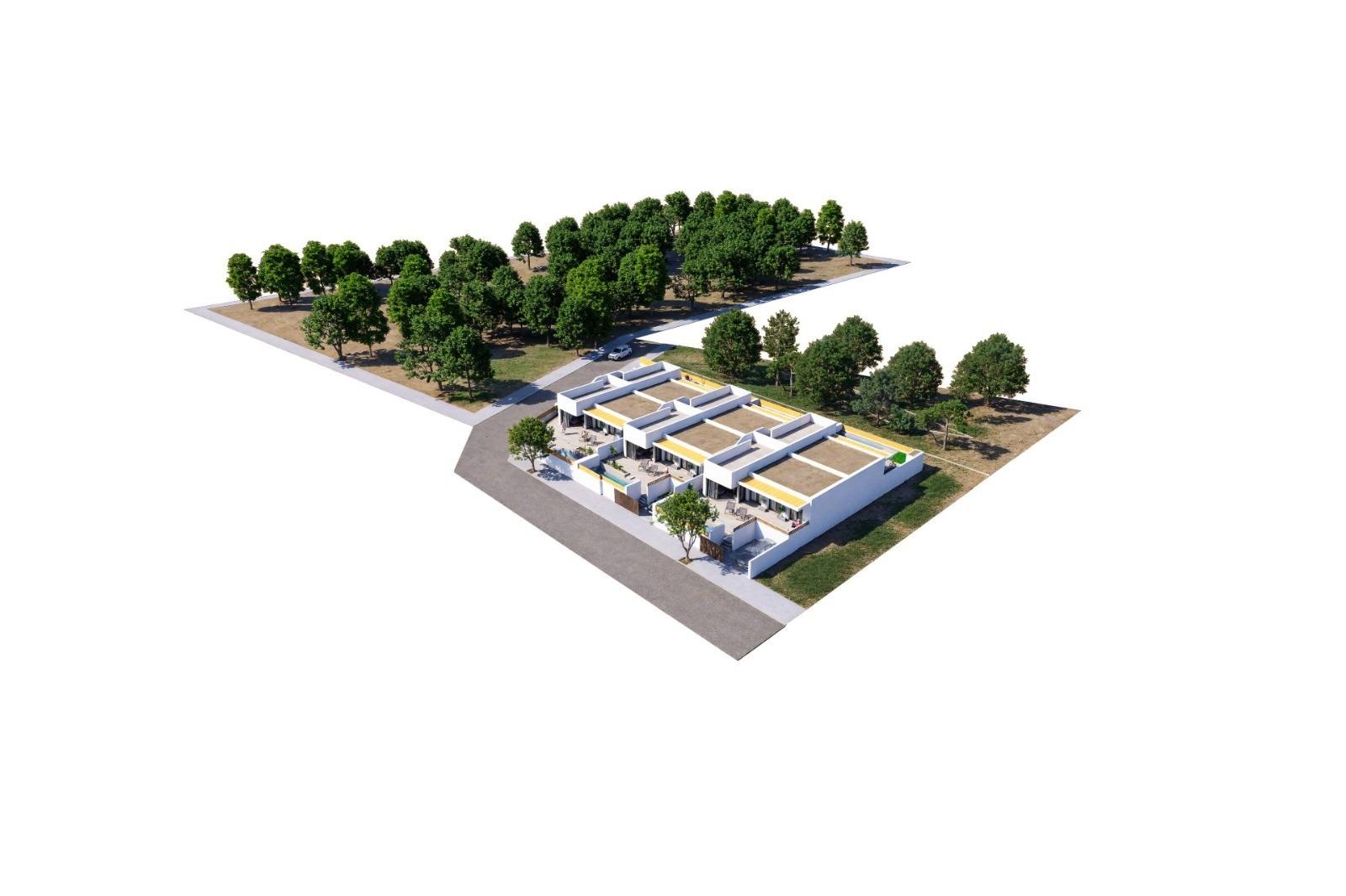 New build ibiza style townhouses in dolores costa blanca