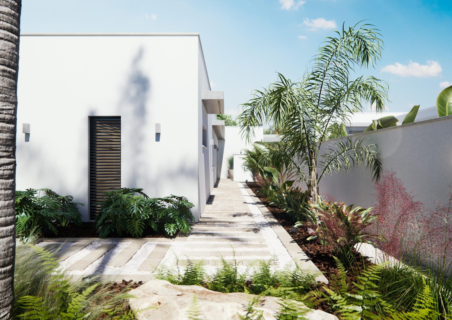 New built villa on a floor