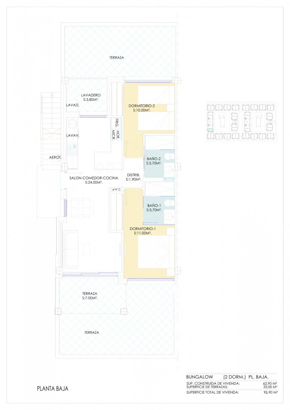 New build residential of bungalow apartments in los balcones, torrevieja