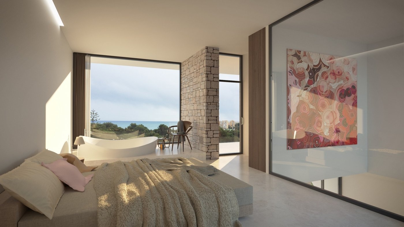 New construction villas 250 m from the beach in campoamor