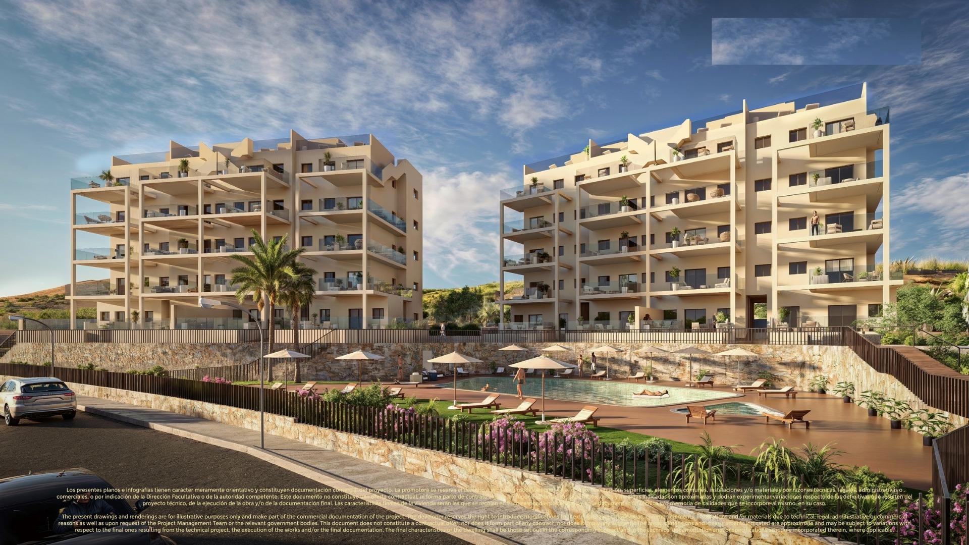 New build apartments and semi detached villas in corvera hills golf-murcia