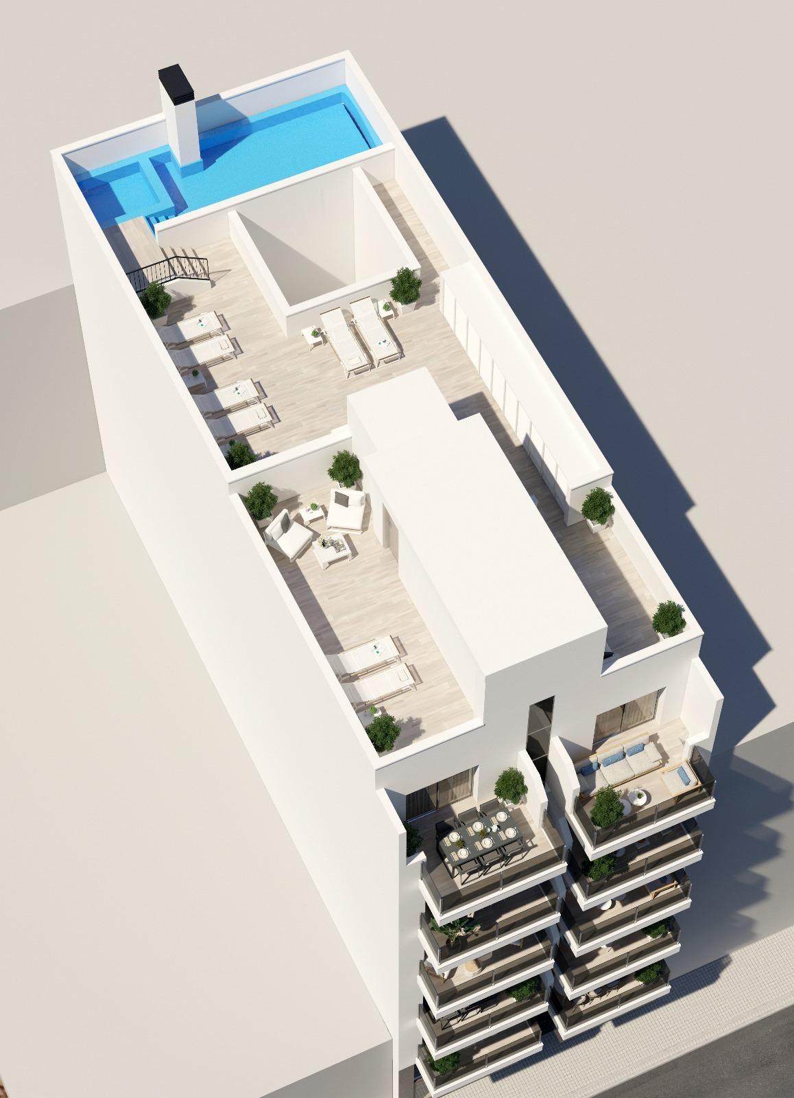 New build apartments in torrevieja, just 150m from playa del cura