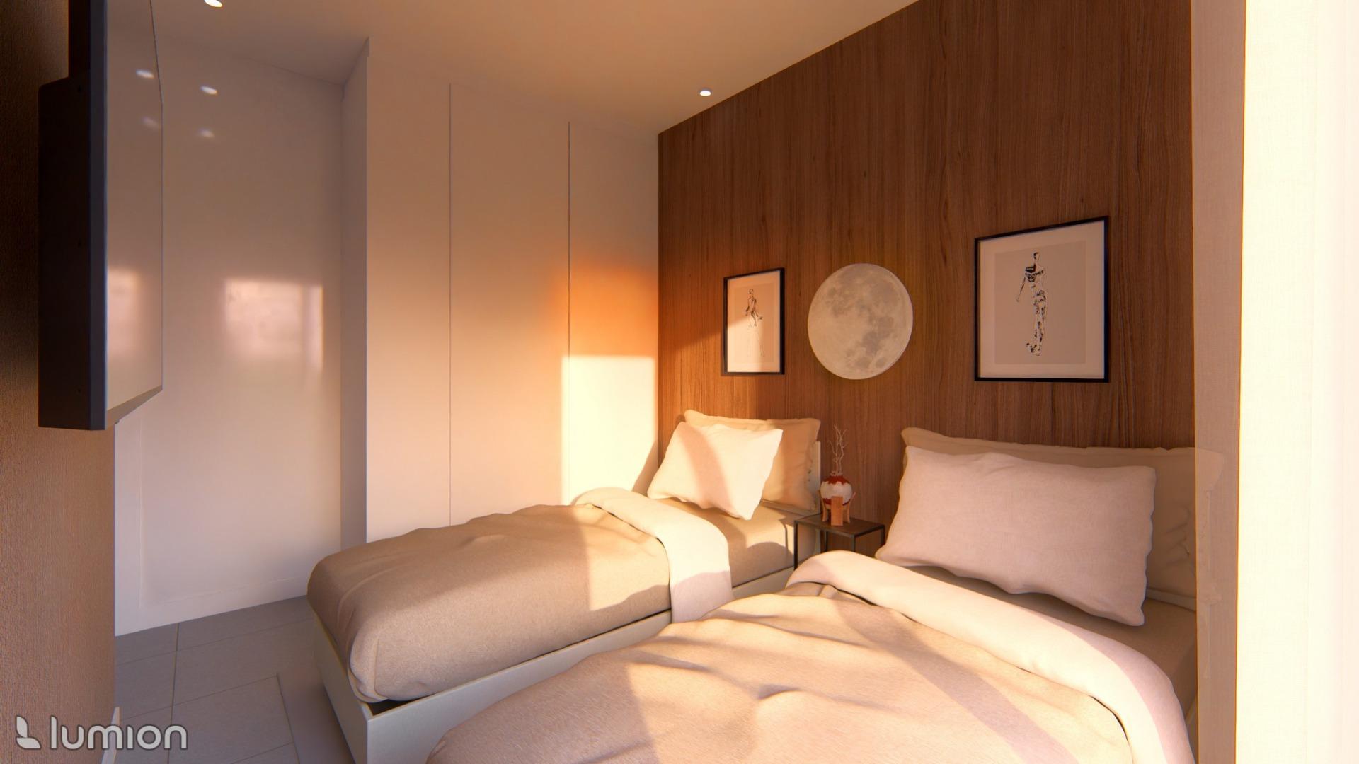 Modern semi-detached villas with private pool near the sea in santiago de la ribera