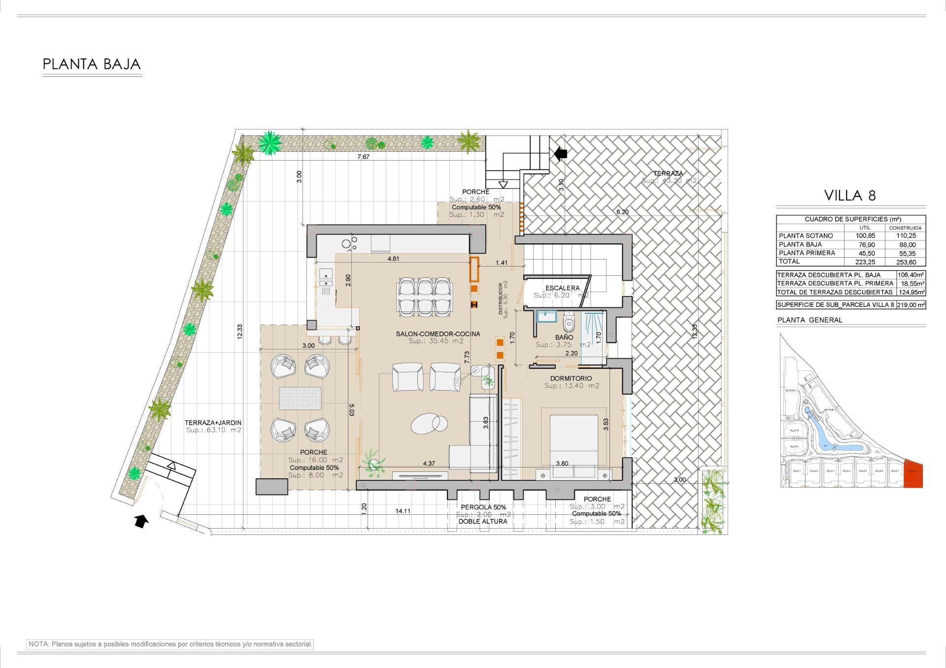 New build villas and bungalows just 250 meters from the beach in mar de pulpí