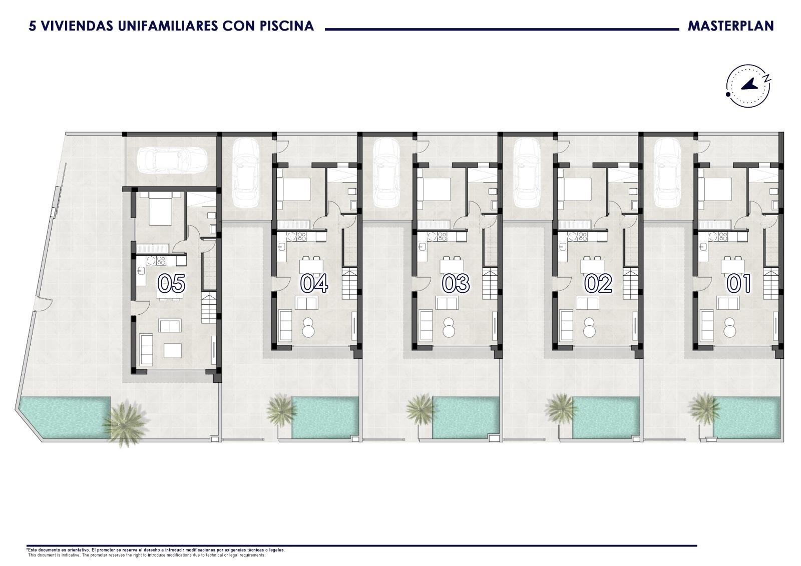 New build semi-detached villas with private pool in san pedro del pinatar