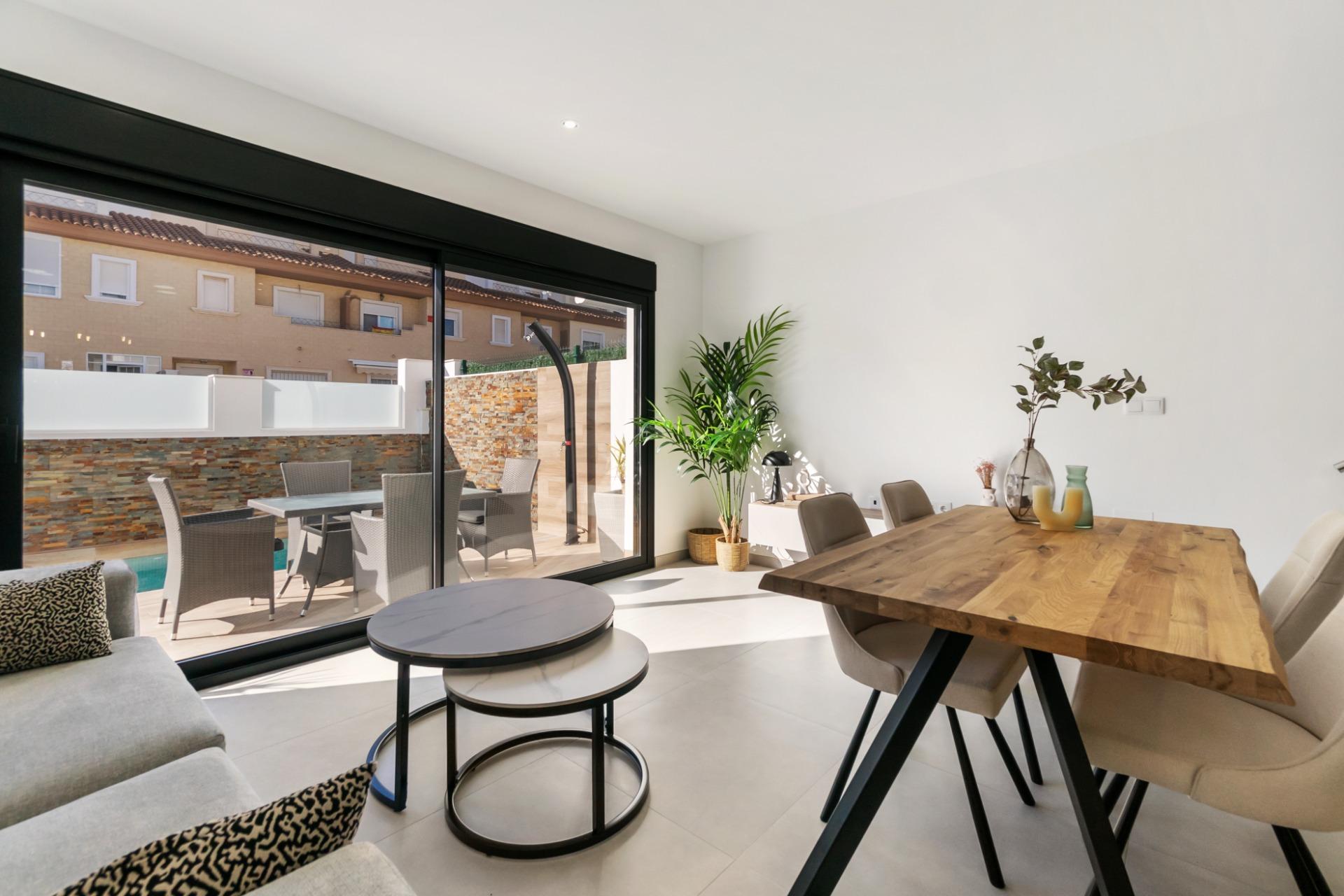 New build semi-detached villas with private pool in san pedro del pinatar