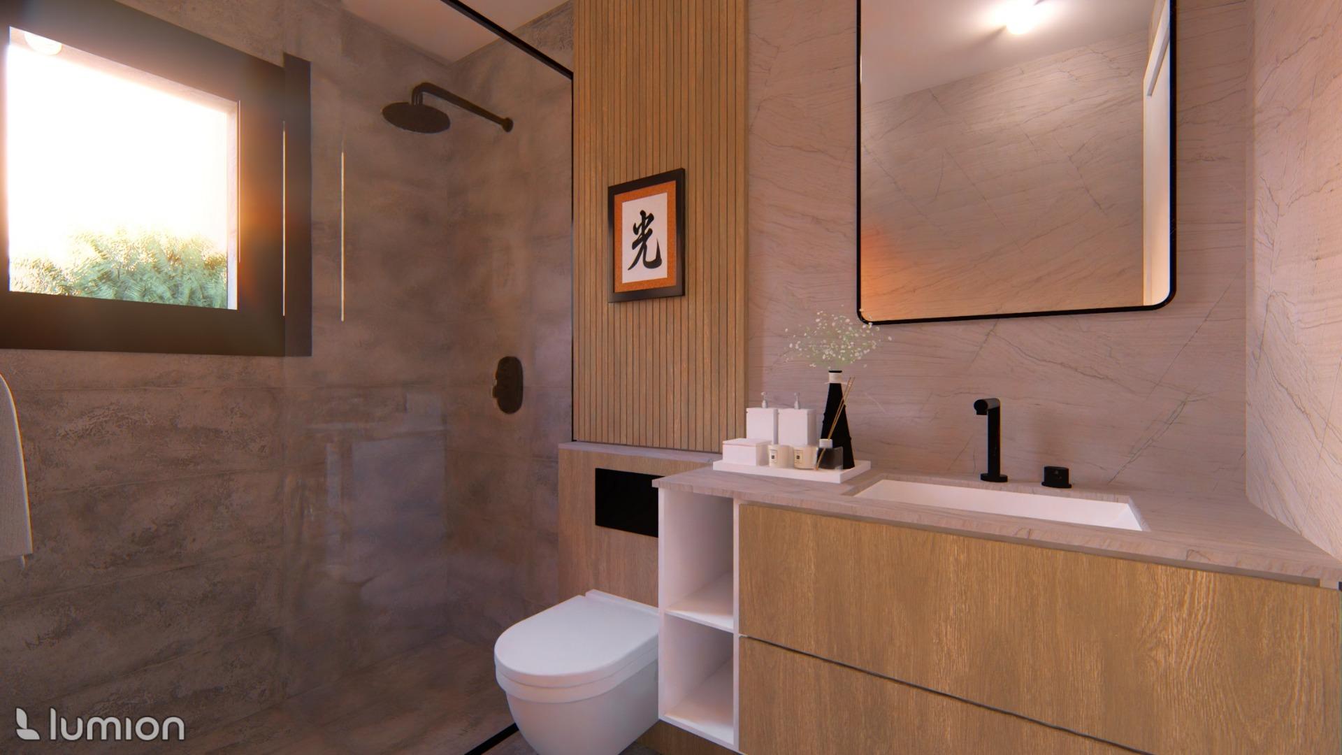 Modern semi-detached villas with private pool near the sea in santiago de la ribera