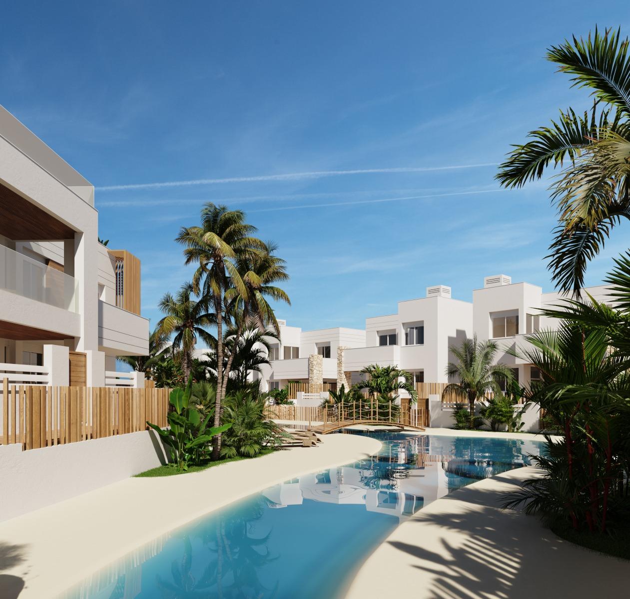 New build villas and bungalows just 250 meters from the beach in mar de pulpí