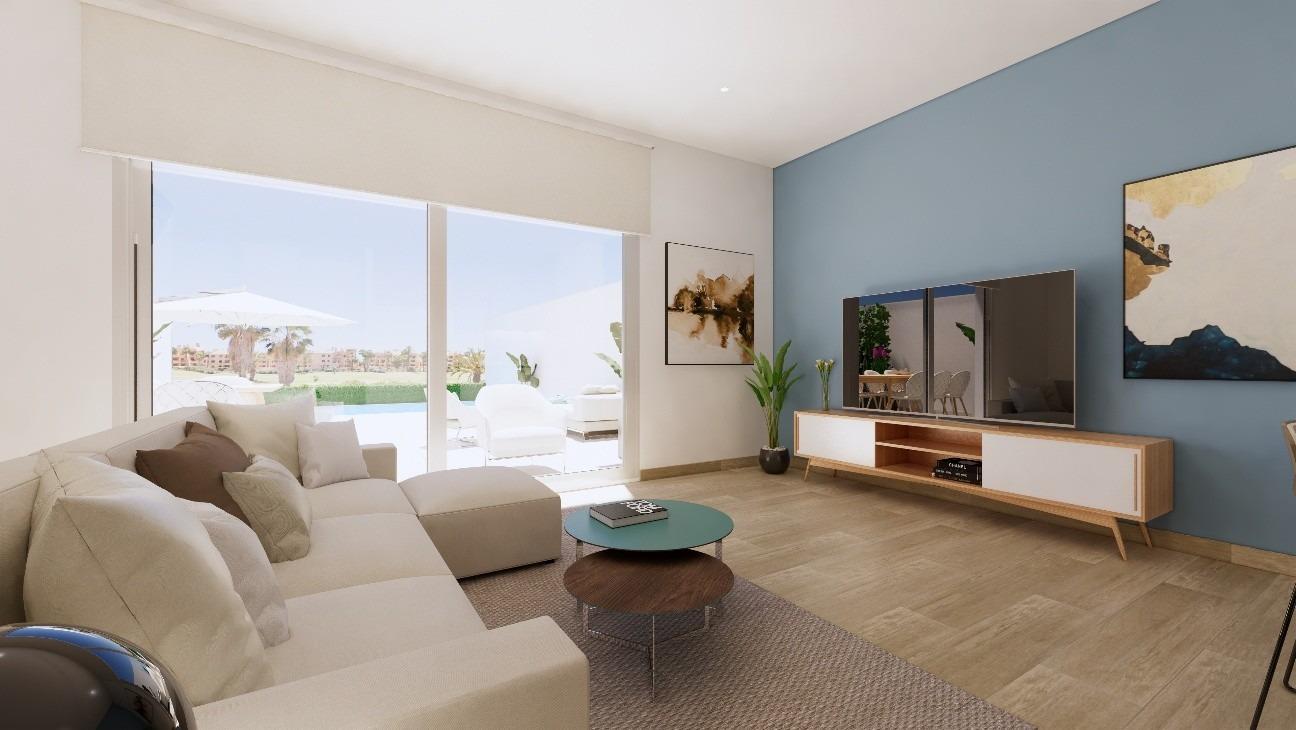 New-build townhouses on the frontline of la serena golf in los alcázares