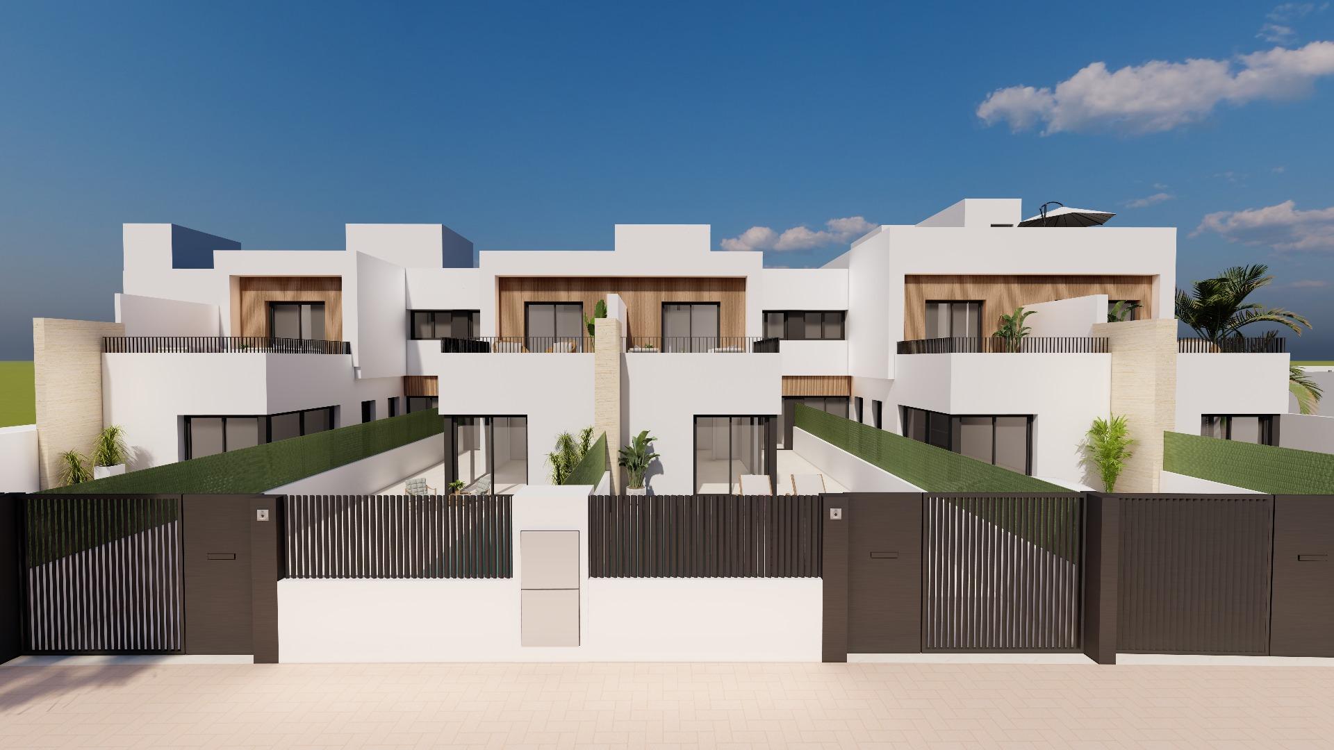 Modern semi-detached villas with private pool near the sea in santiago de la ribera