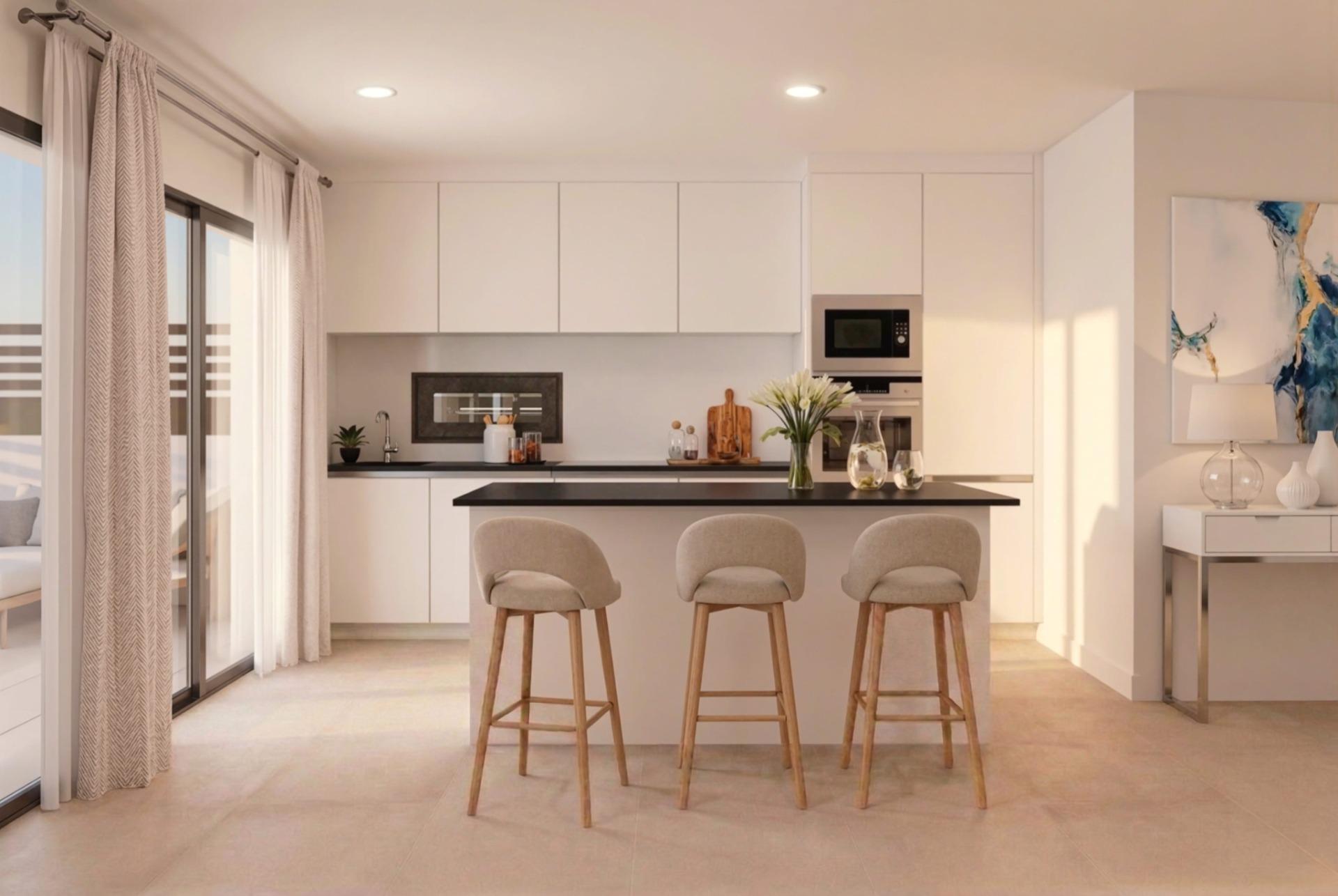 New build villas in camposol golf (mazarron-murcia) with private solarium and basement