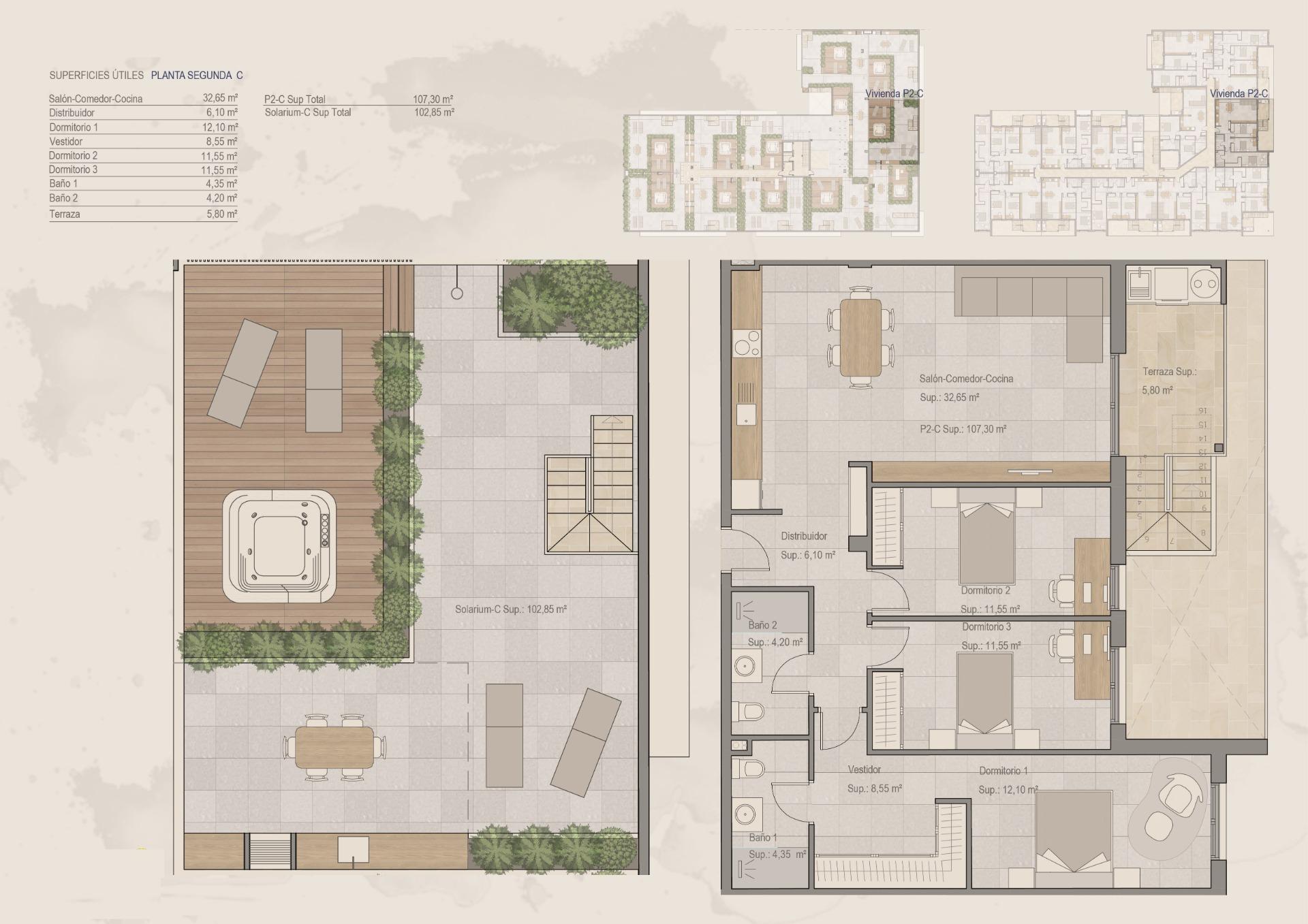 New build penthouses in torre-pacheco