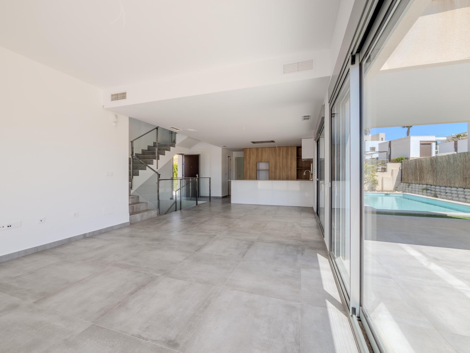 Modern design villa with golf views