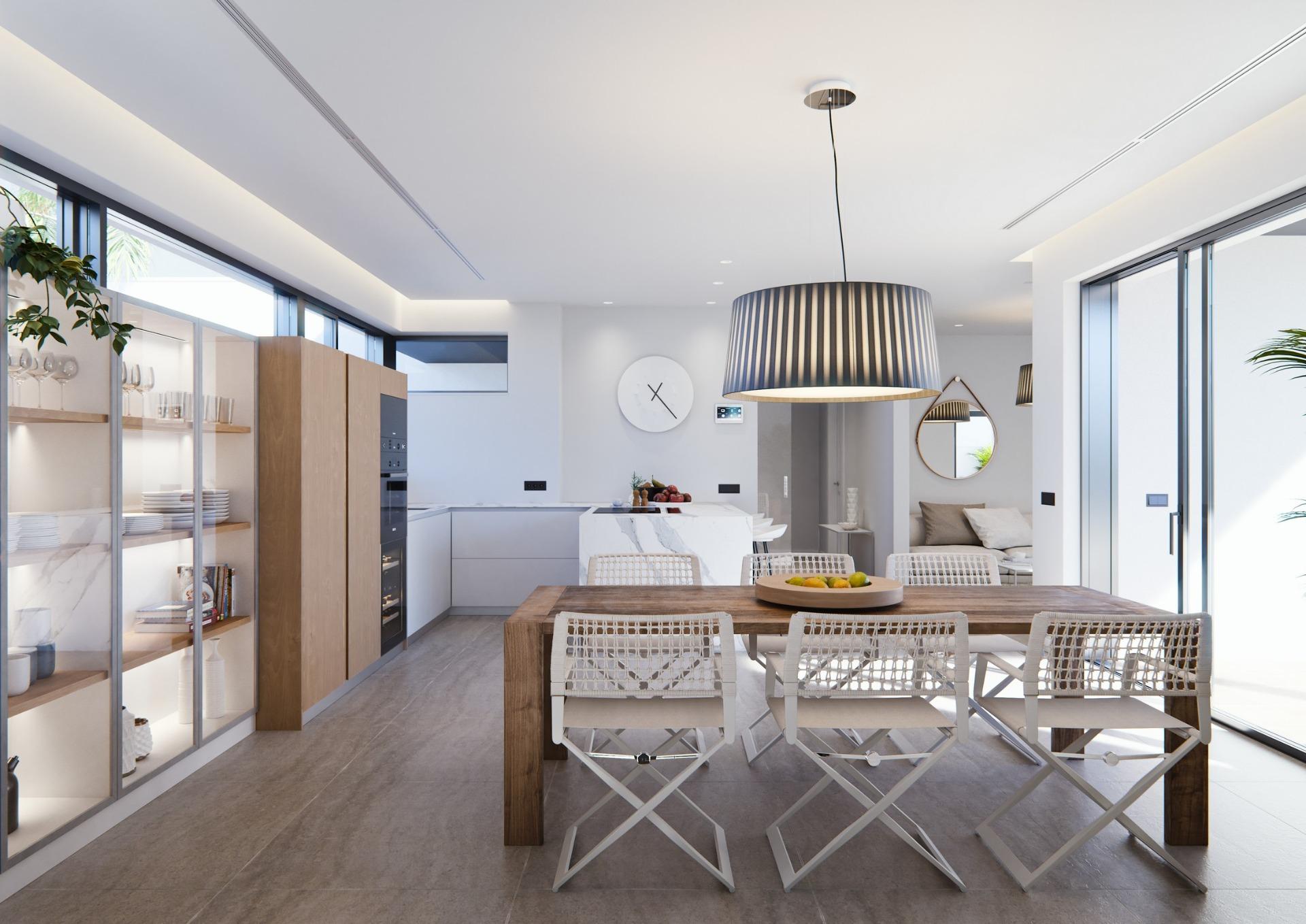 New built villa on a floor