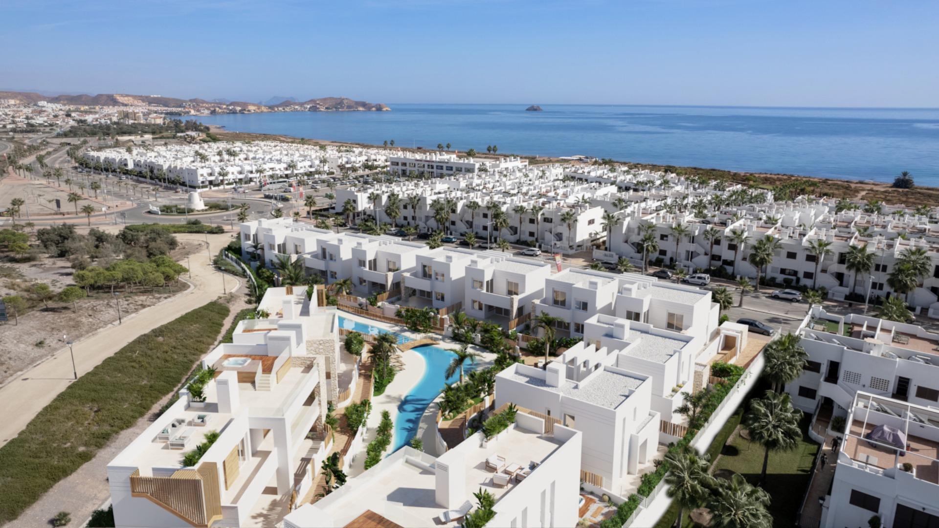 New build villas and bungalows just 250 meters from the beach in mar de pulpí