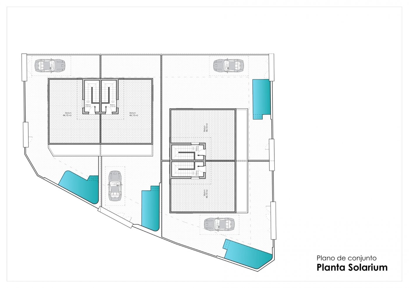 New build 4 semi-detached villas in pilar de la horadada