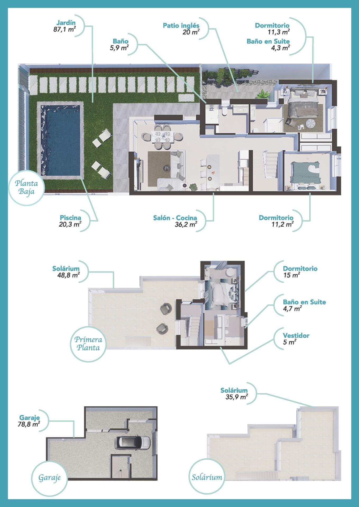 New build villas near la serena golf and the beach in los alcázares