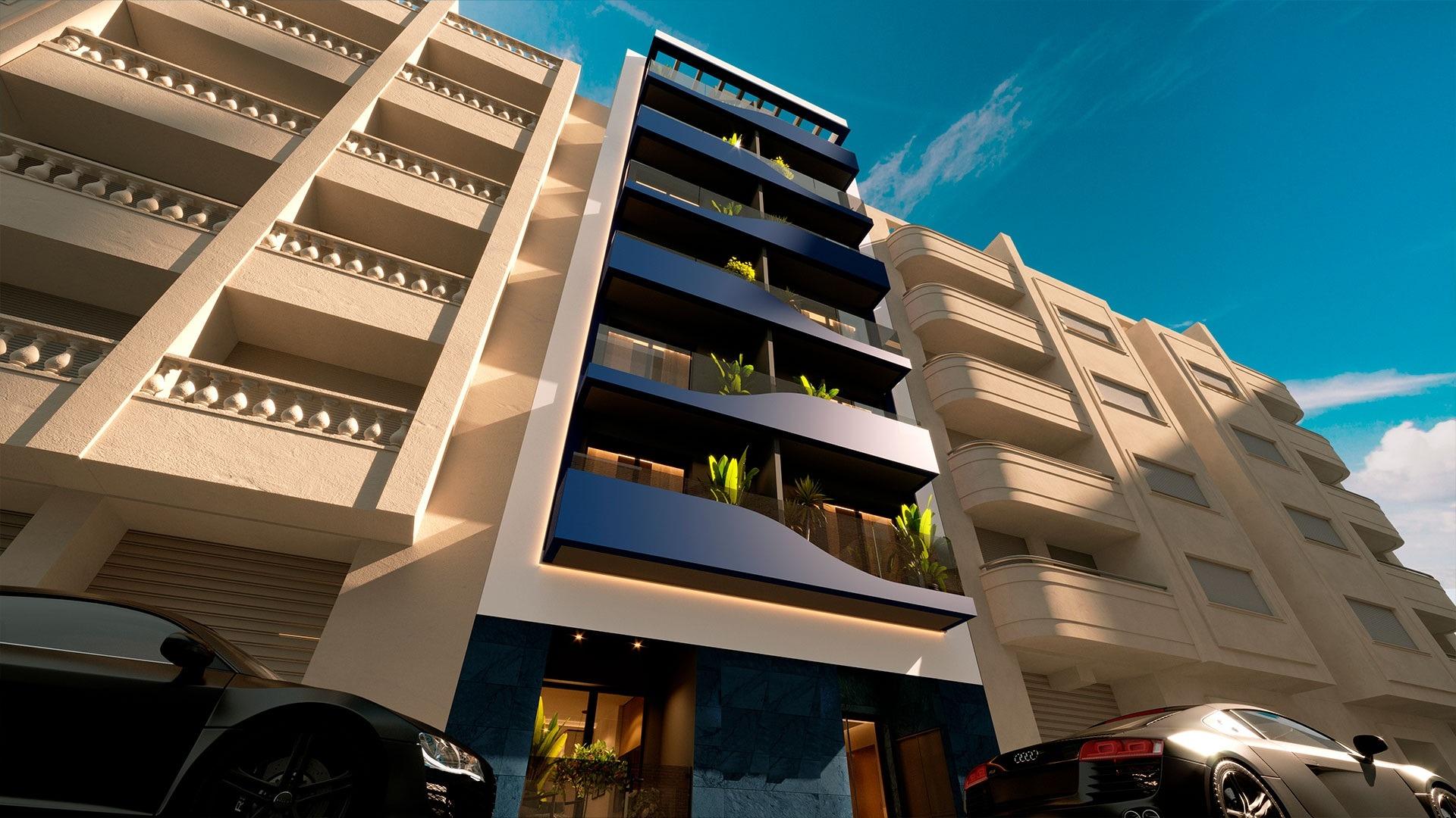 New build apartments 200 metres from the sea in torrevieja