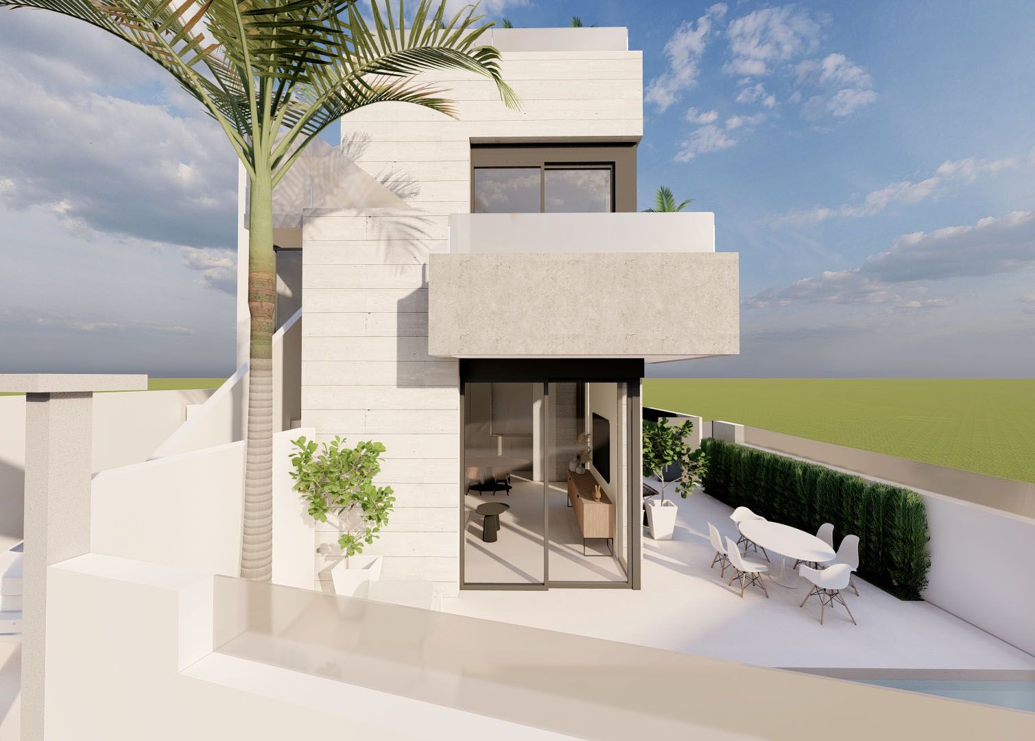 Exclusive new build bungalows with private pool in pilar de la horadada