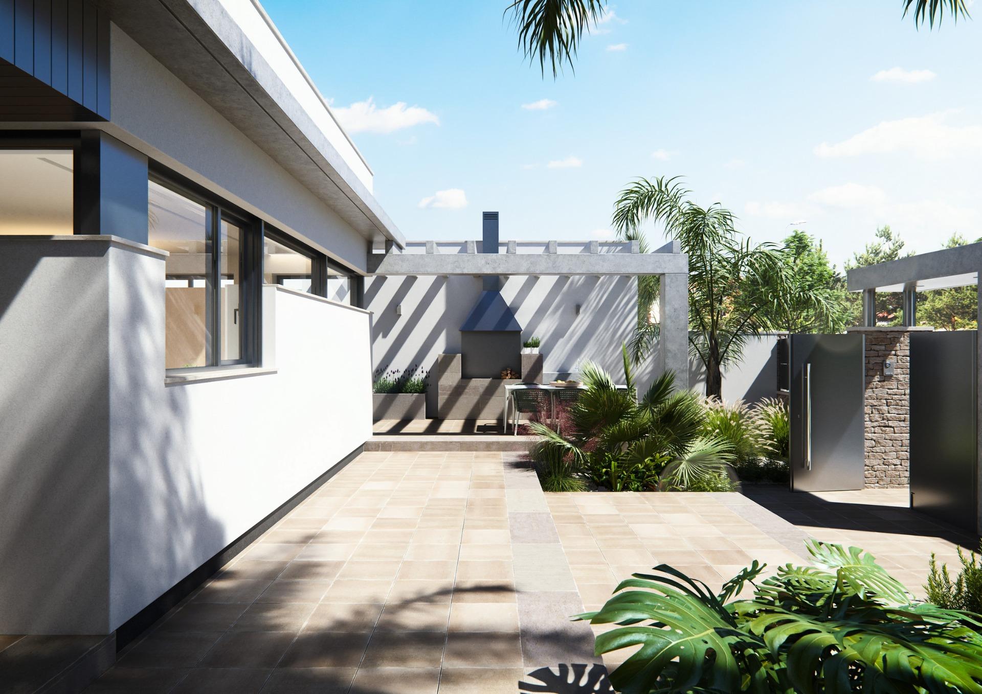 New built villa on a floor