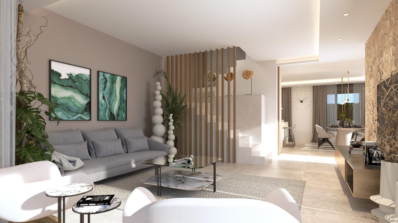 Modern semi detached villas with private pool in las filipinas-orihuela costa