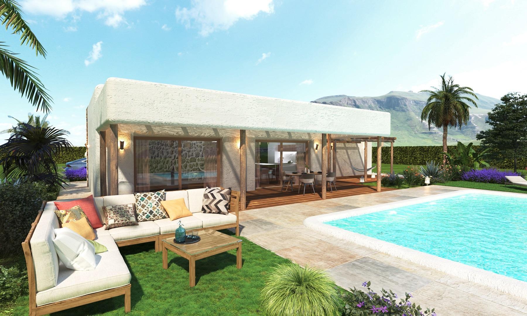 New build villas on large rustic plots in pinoso, alicante