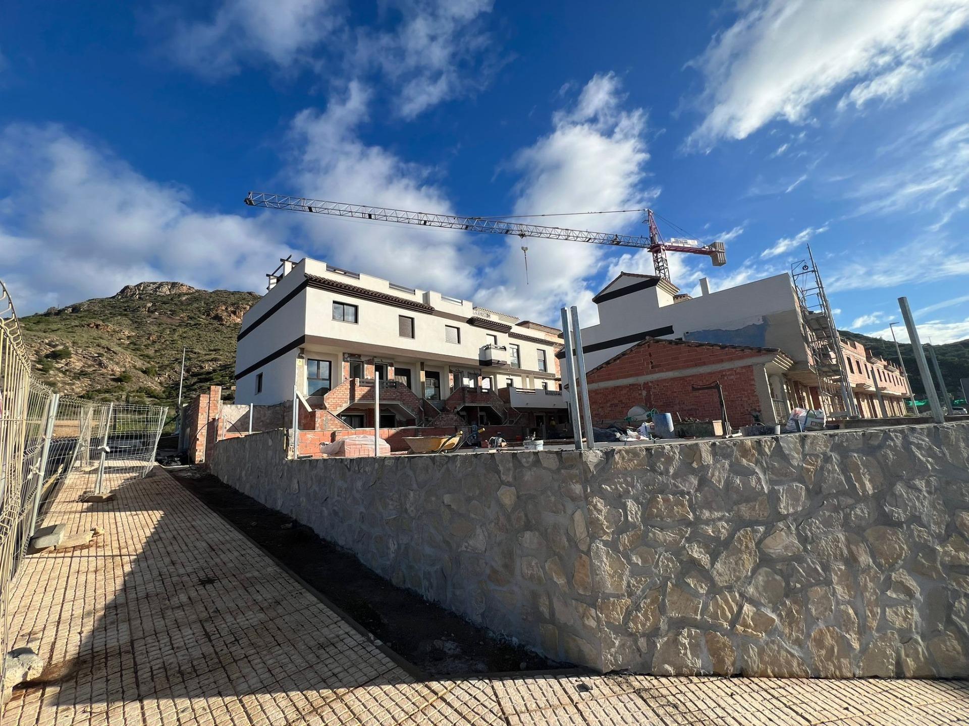 New build townhouses with sea views in portman murcia