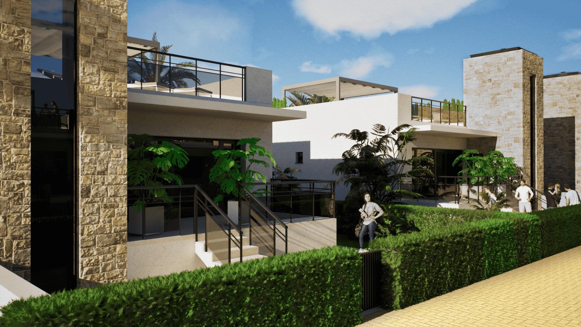 New build villas in camposol golf (mazarron-murcia) with private solarium and basement