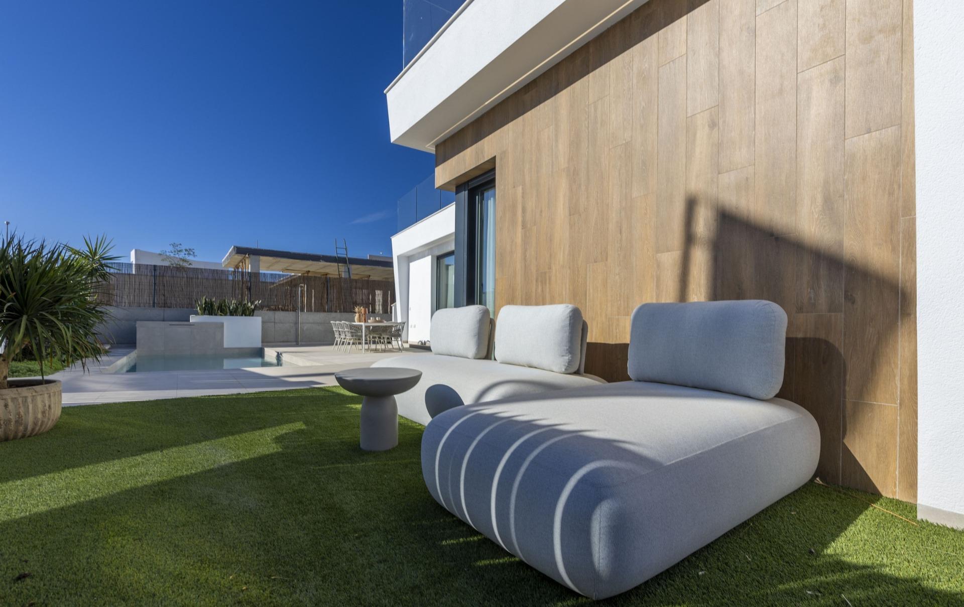 New build villas in altaona golf resort murcia with private pool and mountain views