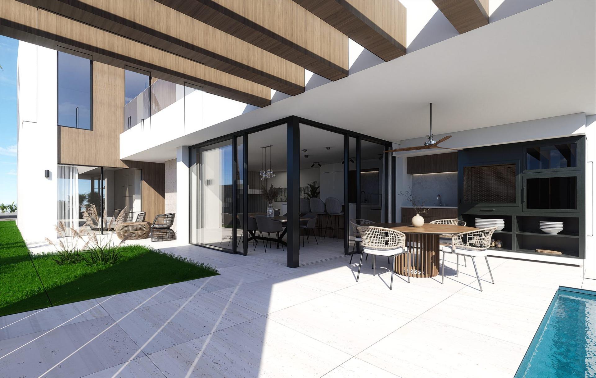 Exclusive front line lake semi detached villas in santa rosalia lake and life resort
