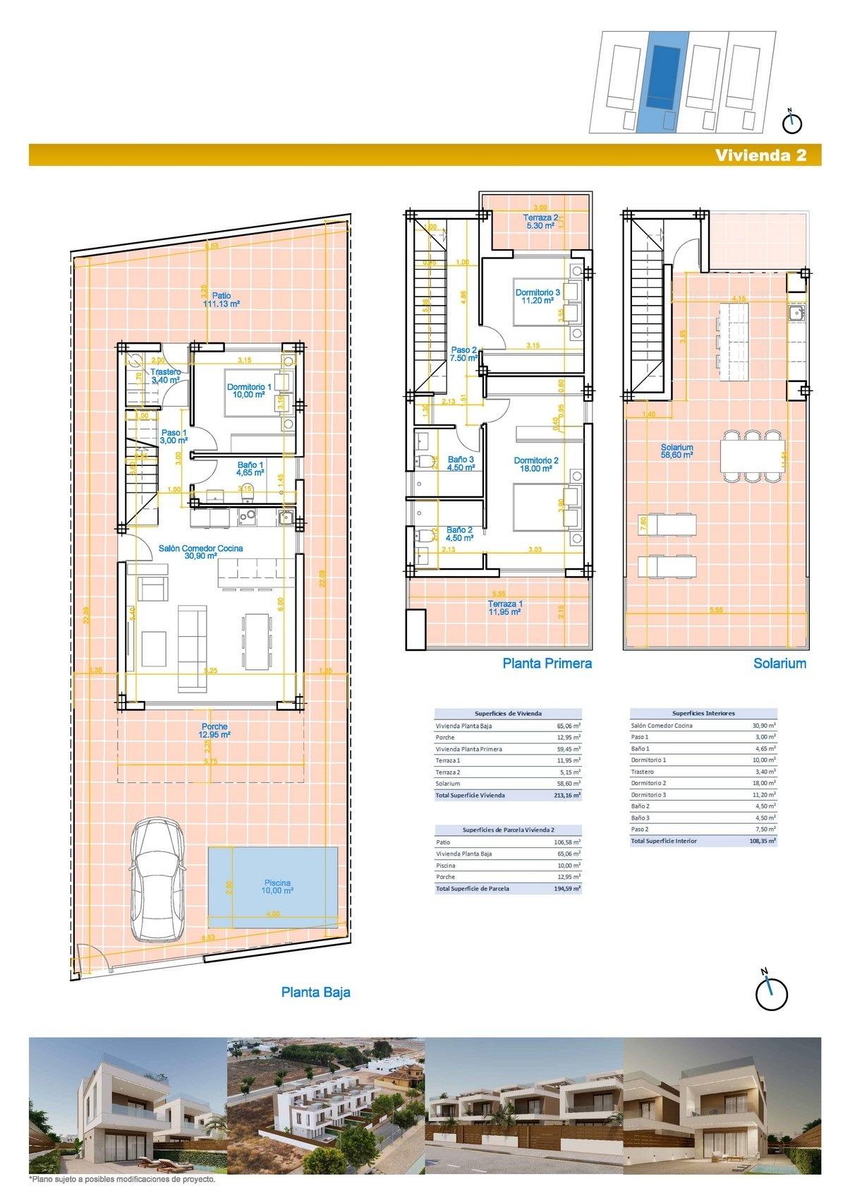 New build villas with private pool in pilar de la horadada near the beach