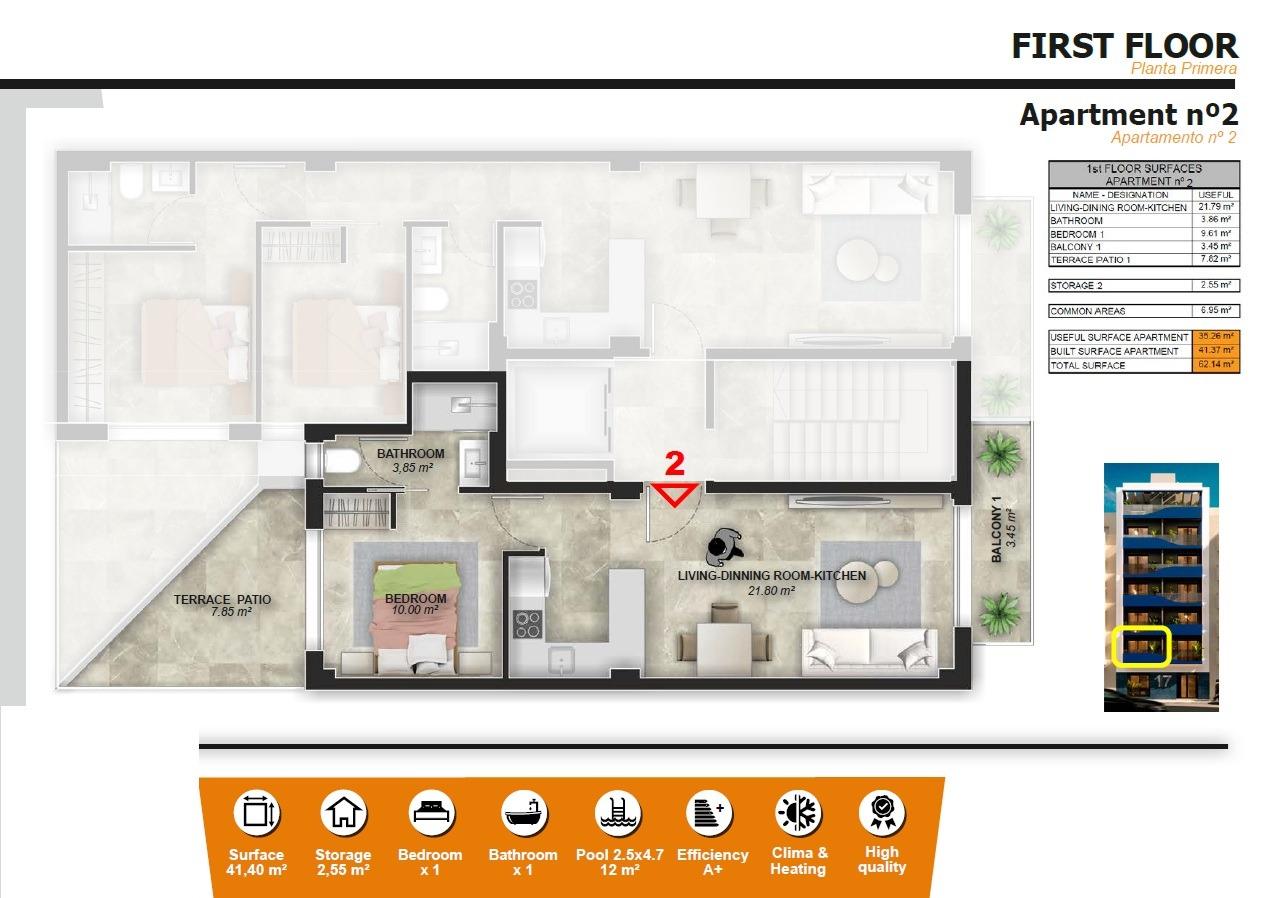 New build apartments 200 metres from the sea in torrevieja