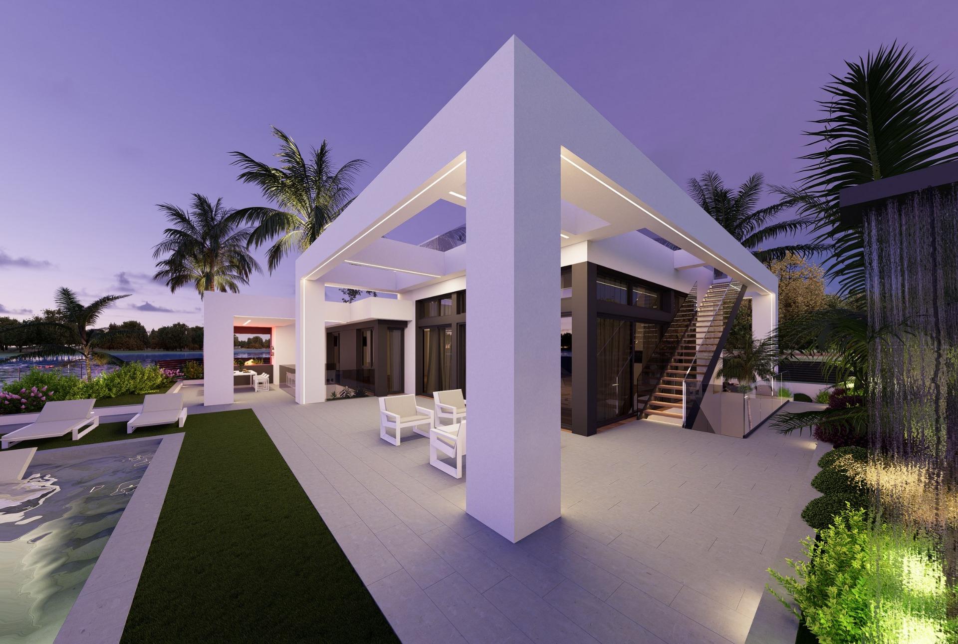 Frontline lake villas in santa rosalía lake resort, murcia