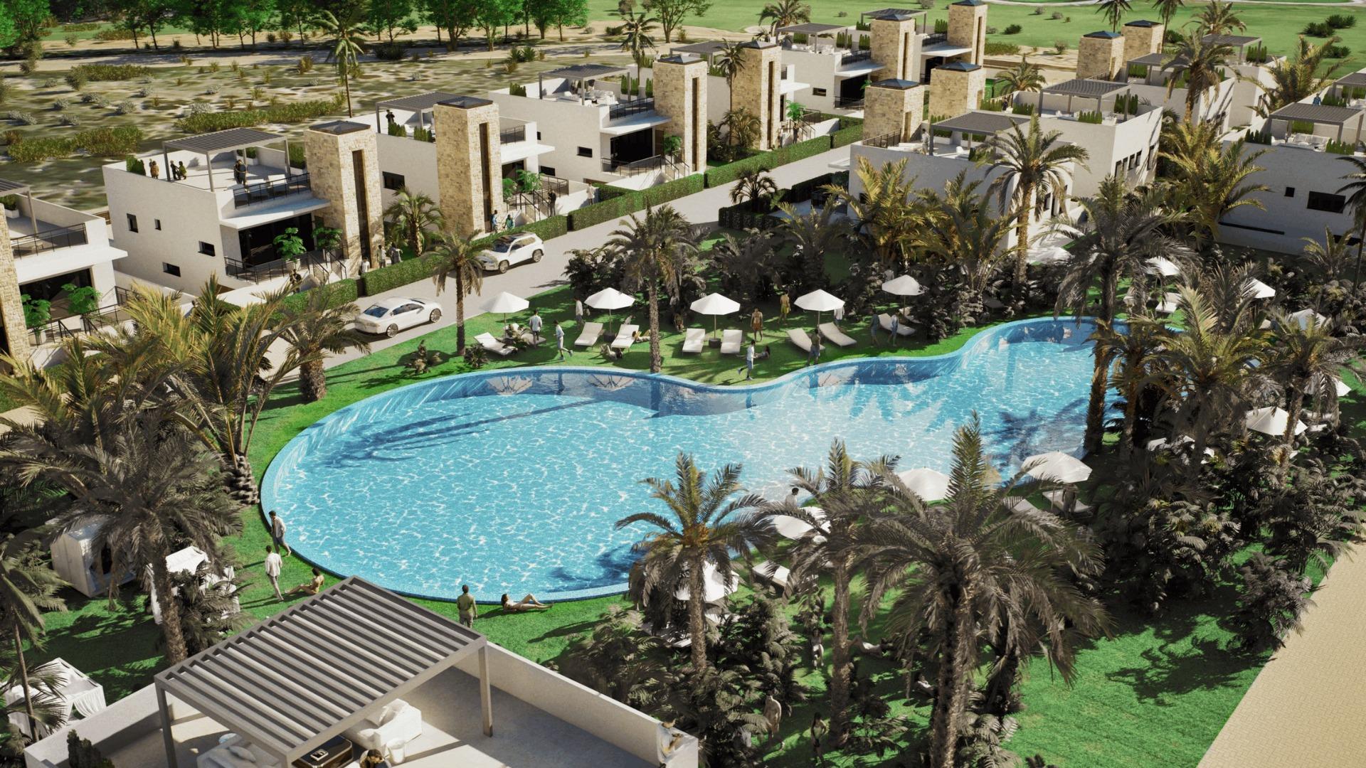 New build villas in camposol golf (mazarron-murcia) with private solarium and basement