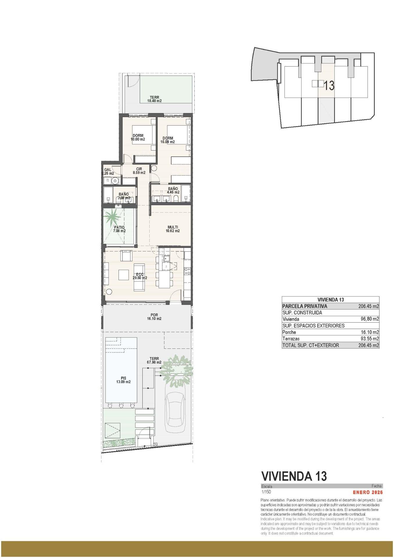 Boutique development of new build homes with private pools in pilar de la horadada