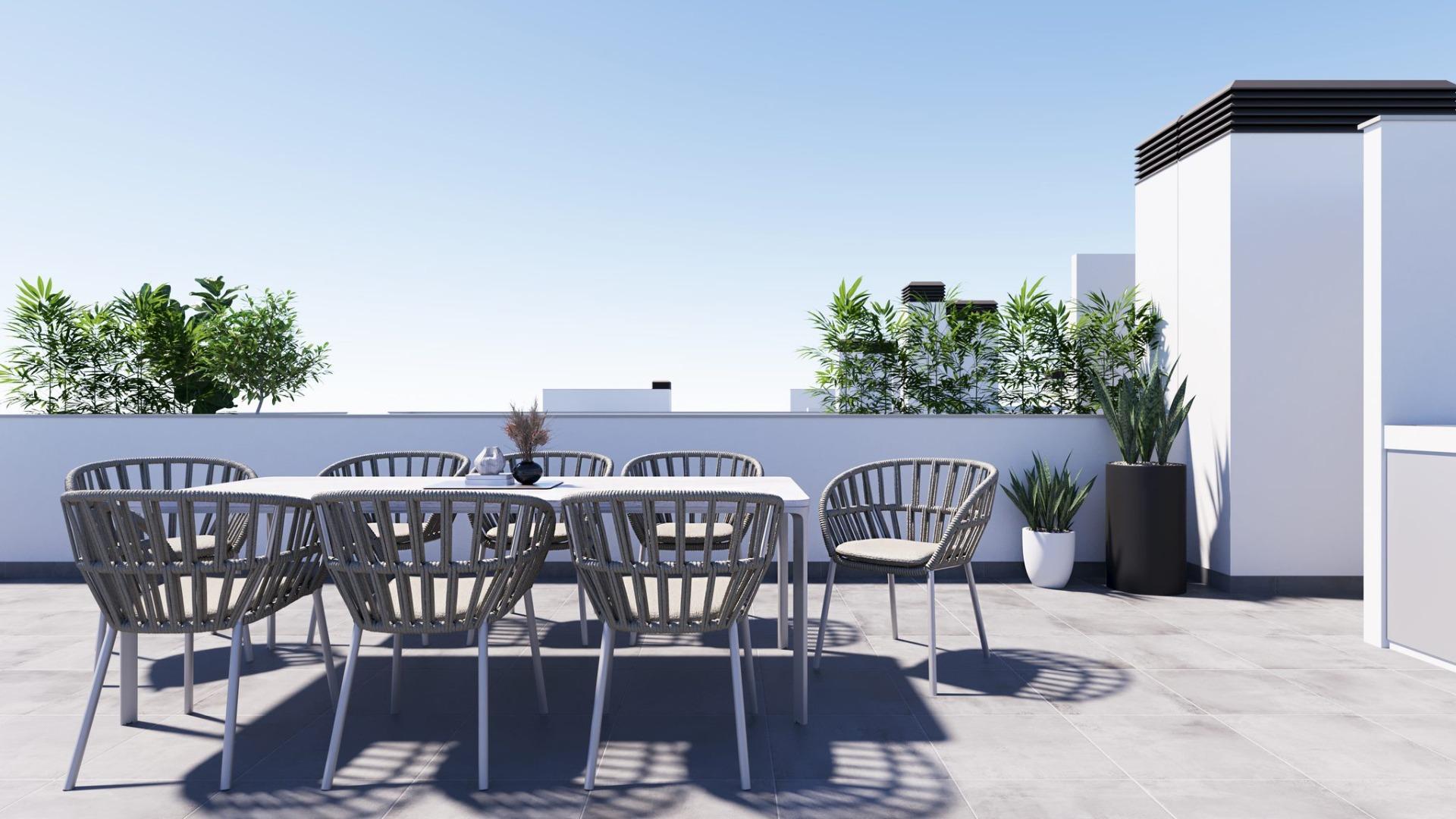 Modern, newly built semi-detached and terraced homes with private pools at el alba resort-torre pacheco