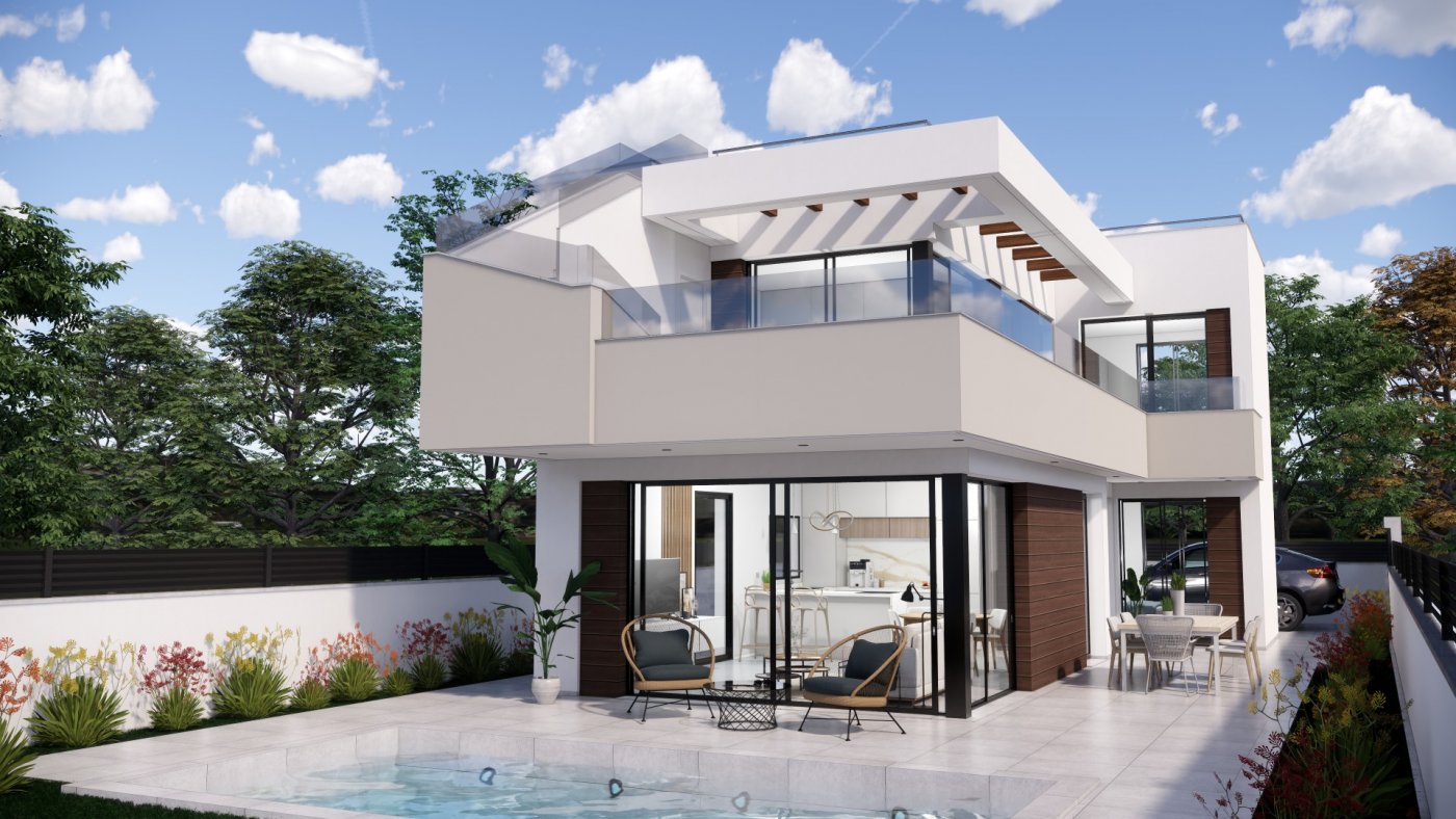 New build villas in pilar de la horadada on the golf course