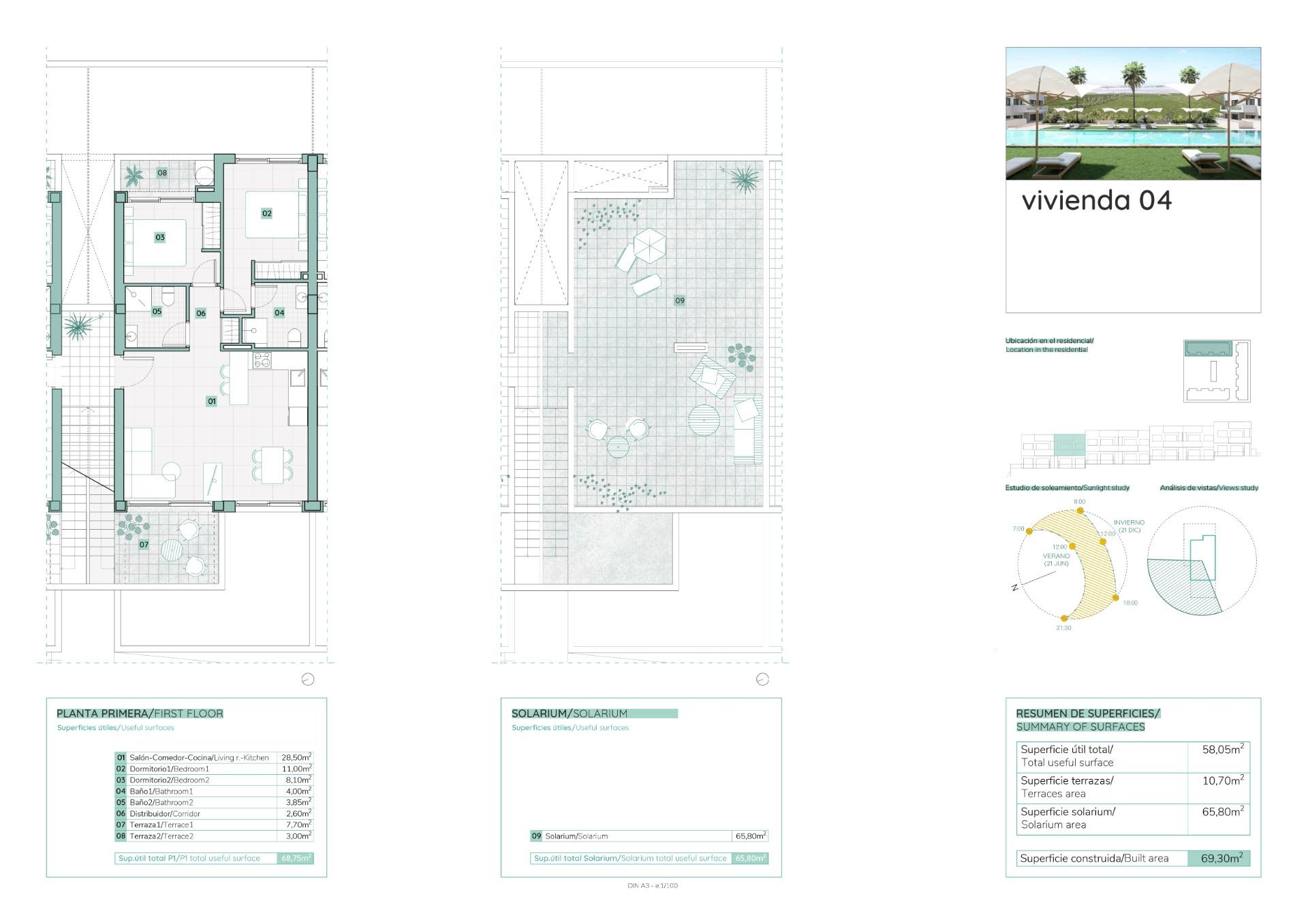 New build residential of bungalow apartments in los balcones