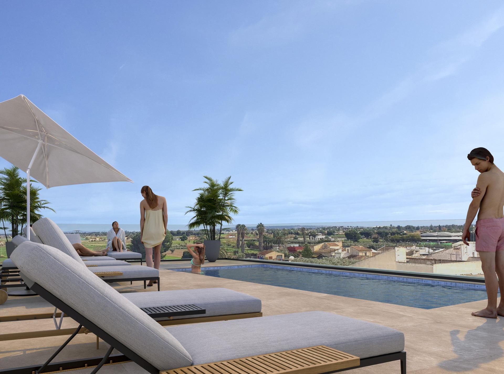 New build apartments for sale in catral alicante with rooftop pool