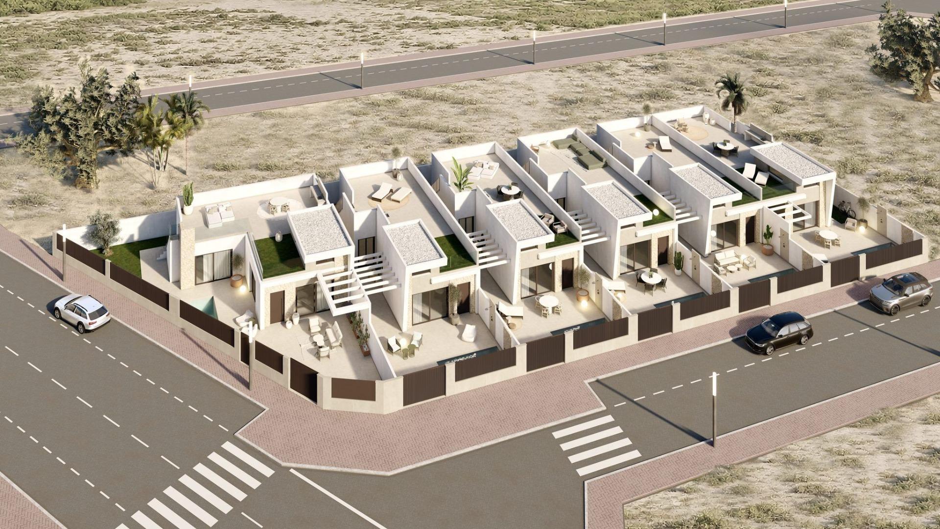 Exclusive new build villas with private pool near the beach in los alcazares