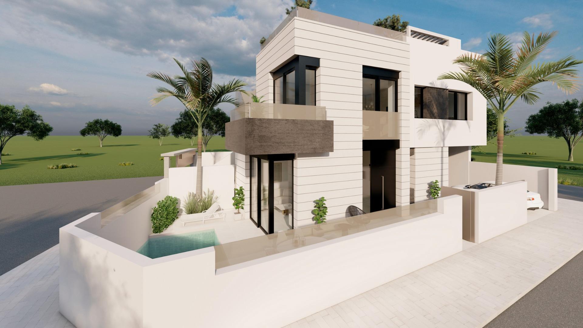 Exclusive new build bungalows with private pool in pilar de la horadada