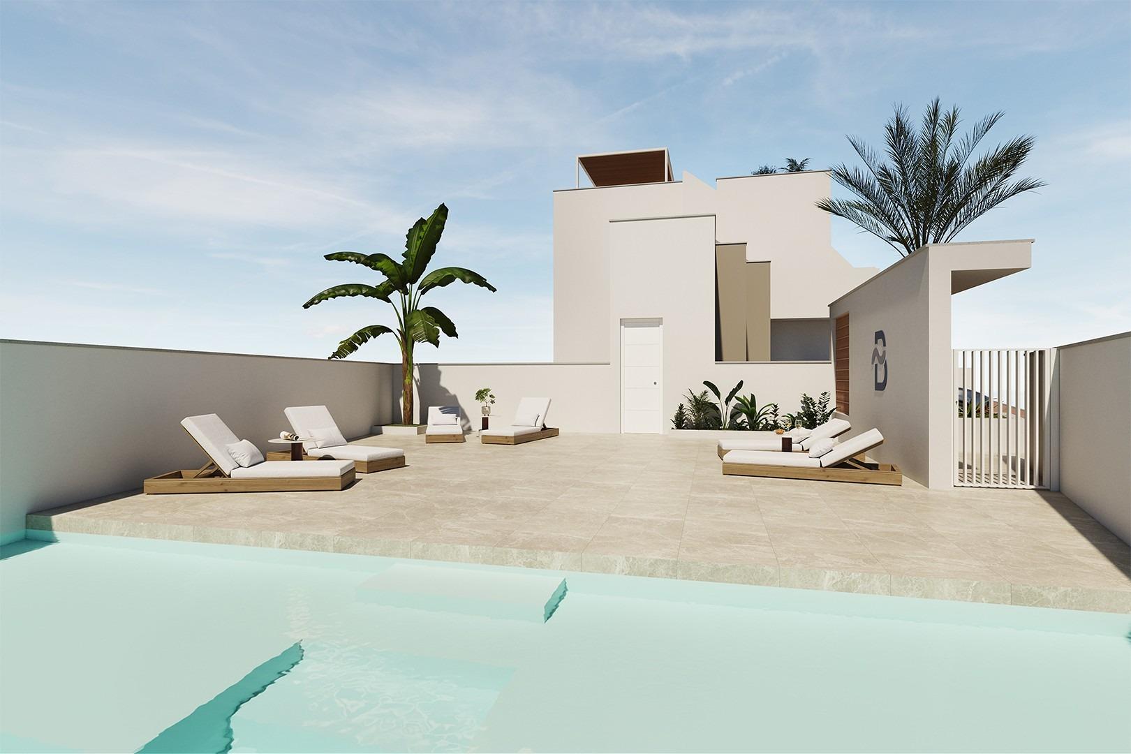Modern apartments with comunal pool near the beach in san pedro del pinatar